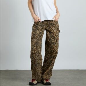 Damson Madder Leopard Cargo Jean